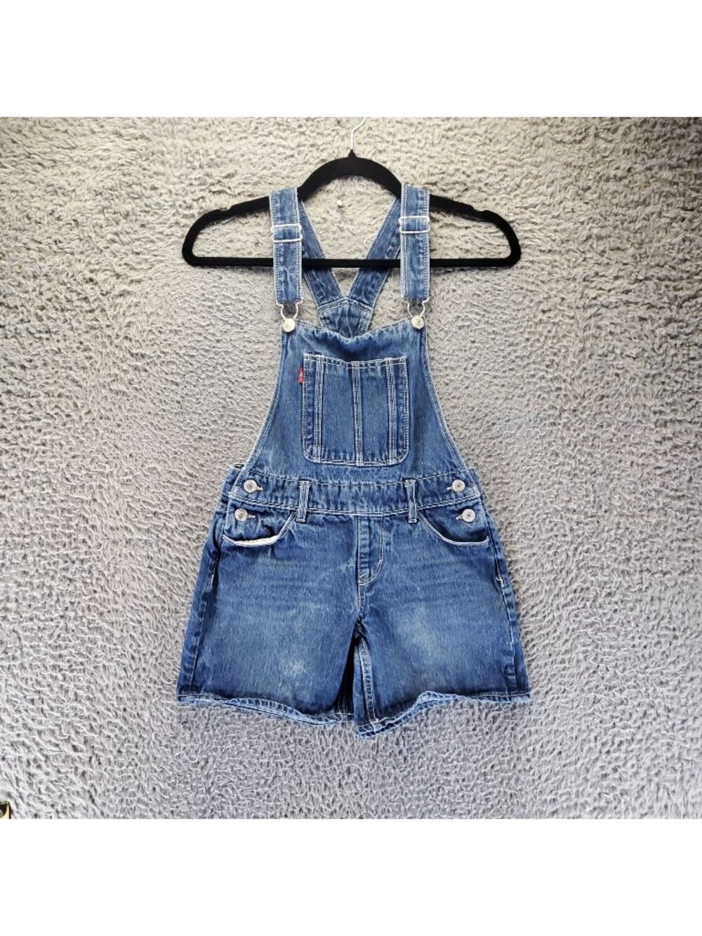 Levis Overall Girls Size 10 Blue Boyfriend Shortall Adjustable Denim *Read*